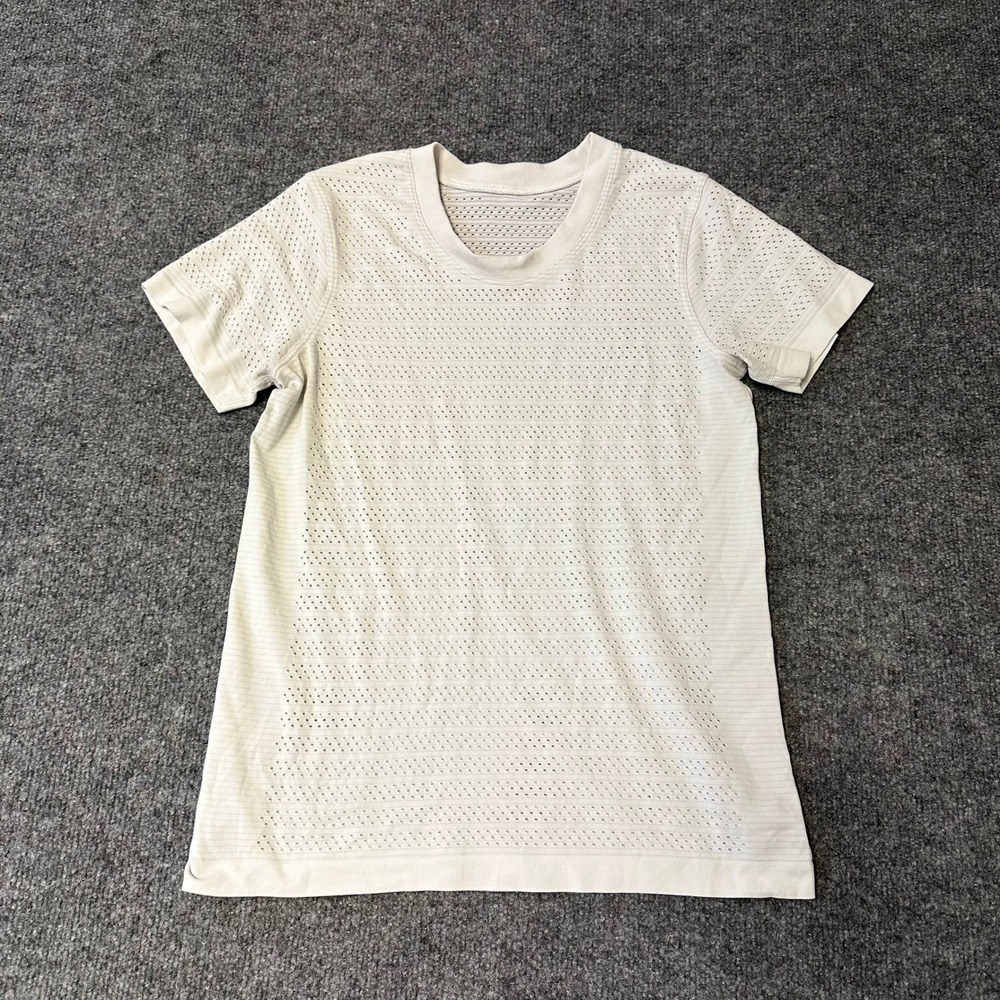 Lululemon Shirt Womens Size 4 Gray Swiftly Tech Mesh Short Sleeve Athletic Top